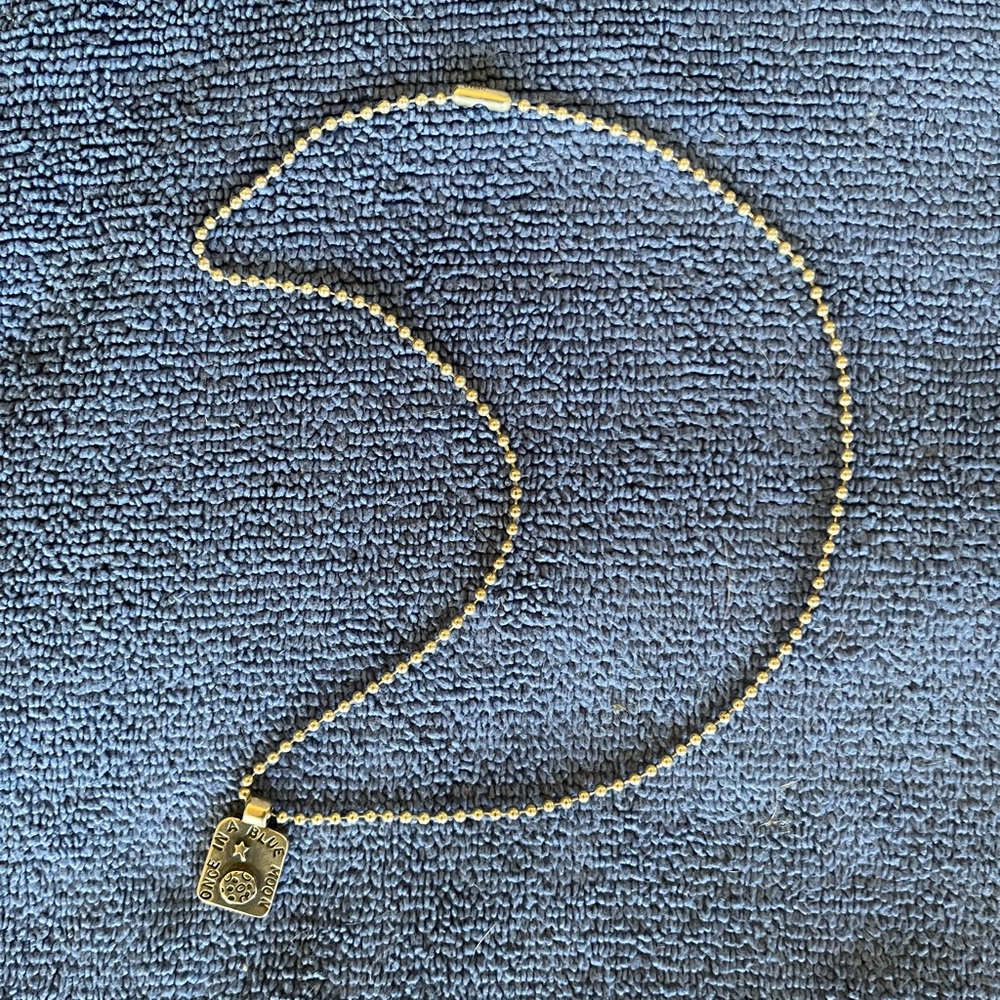 'Once In A Blue Moon' Sterling Silver Pendant and Chain